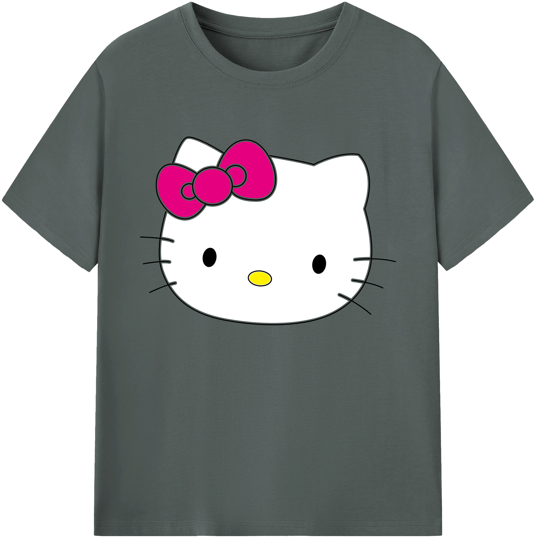 （画像用） Hello Kitty ハローキティ 綿100％ メンズ半袖Tシャツ｜肌触りやわらか＆通気性